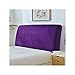 Elastyczna Aksamitny Headboard Slipcover,1-Kawałek Form Fit Zagłówki Pokrowiec Ochronny Dla Sypialnia Décor Zmywalny Pokrycie Zagłówka łóżka Osłona Na Głowę łóżka-fioletowy-120-135cm
