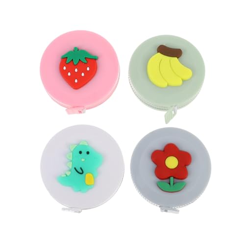 Set de 4 cintas métricas mini retráctiles portátiles miniatura 1