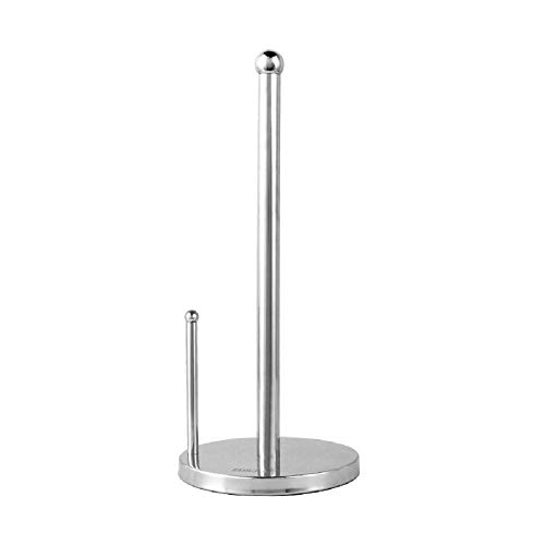 Portarrollos de acero inoxidable, todo portarrollos, desenrollador de cocina y baño, toallas de cocina de metal, elegante dispensador de toallas de papel, discreto y compacto (31cm) Cover