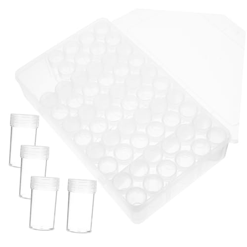 IWOWHERO 60 Storage Box Bead Storage Container Jewelry Bead Organizer Mini Plastic Containers Small Item Organizer Plastic Holder Transparent