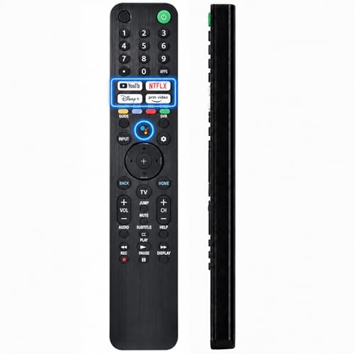 Voice Remote Replacement for Sony Smart TV Control:Comptible for 2019-2025 Sony Bravia OLED LED 4K 8K UHD,for Android Google TV with Shortcuts YouTube and Dinsey+ etc.