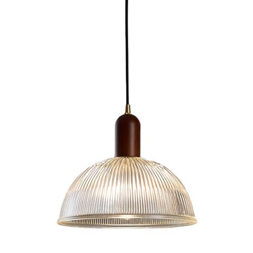 Plafonnier suspendu îlot de cuisine lustre suspension dôme bois vintage rustique