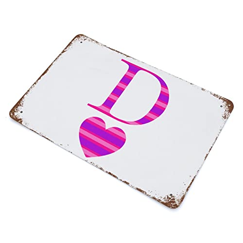 Panneau vintage aluminium lettre D抗UV pour déco Saint-Valentin durable - 8