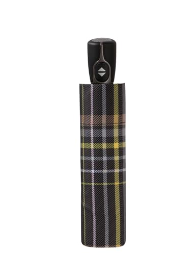 Parapluie de poche pliable Doppler Fiber Magic à carreaux 27 cm
