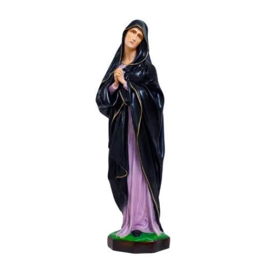Generico ArteSacraCaravaggio Statua Madonna Addolorata cm 60 (23,62 inches) in resina decorata a mano di produzione artigianale italiana