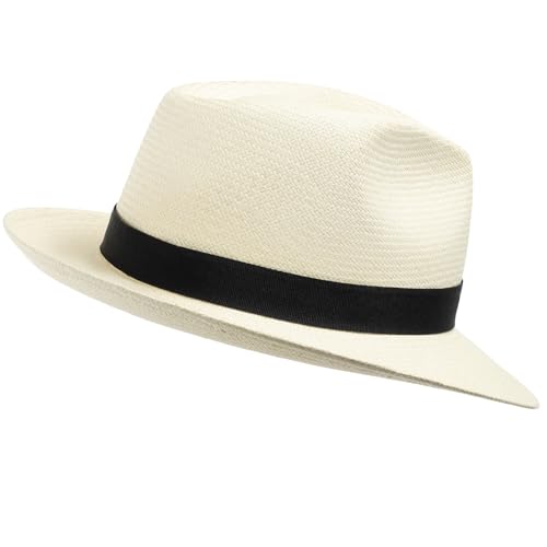 Image of Genuine Havana Retro Panama Straw Hat Classic Lightweight