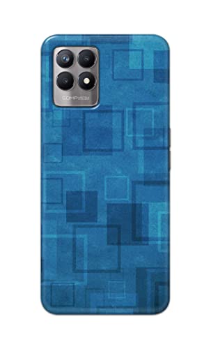 Image of Printed Hard Back Cover Case for Realme Narzo 50 4G Back Cover (Plain Azure Blue) -1302
