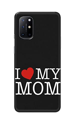 Image of PRINTFIDAA I Love My Mom Hard Back Cover for OnePlus 8T Back Cover -(P6) KAT1006