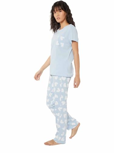 Image of Max Women's Printed Round Neck Half Sleeve Cotton Pyjama Set
