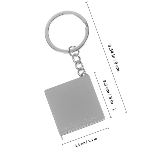 Cinta métrica mini retráctil con llavero 1m metálica miniatura 2