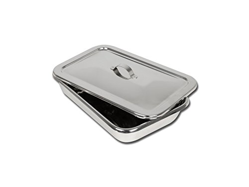 Surgical Stainless Steel Instrument Tray with Cover, 18 x 12 x 2-inch (B09H4G3Q73) Amazon Price History, Amazon Price Tracker