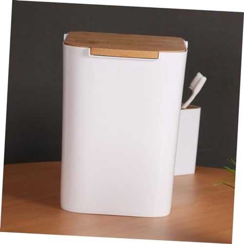 Caneca de basura rectangular con tapa para cocina y baño miniatura 2