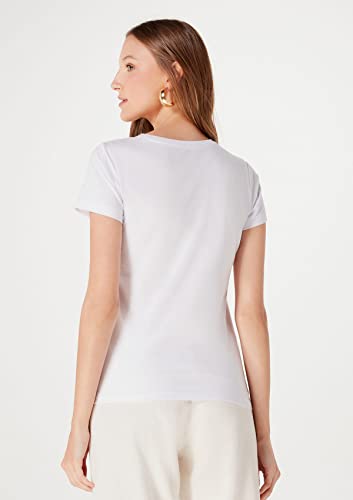 Camiseta Hering World slim decote careca Feminino, Branco, XG