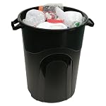 32 Gallon Heavy Duty Plastic Garbage Can, Included Click Lock Lid, Large Trash Can Sturdy Handles, Garage Trash Can, Indoor and Outdoor, Black - Image 3