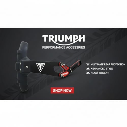 Image of Mudflap Guard Compatible with Triumph Speed 400 Heavy Metal Rear Reflector Guard | Splash Guard |Tyre Hugger|Rear Mudguard, Black with Red Accents Suitable for Triumph Speed 400