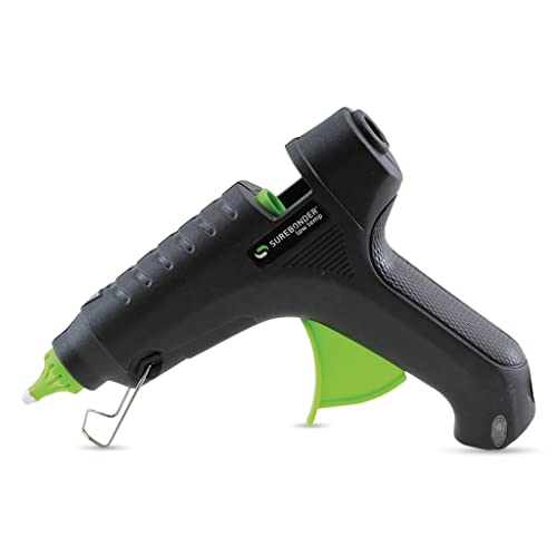 Surebonder L-270 Essentials Series 40 Watt Full Size Low Temperature Hot Glue Gun for use with Wood, Ribbon, Lace, Floral, Fabric, and Foam, Black and Green