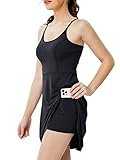 【Einzigartiges Design】Dies ist ein perfektes athletisches Tenniskleid von Funktionalität und Glamour, mit einer engen Slim Fit oben und einem Retro Classic Rüschen lose Saum auf der Unterseite, formt eine angenehme A-Linie Form, dieses Design bietet ein stilvolles Design in Aussehen und einen sehr sportlichen Stil.