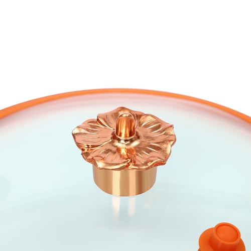 Olla a presión de hierro refinado 8 L color naranja miniatura 5