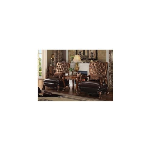 Sillón con terciopelo marrón dorado y almohada