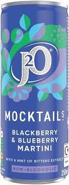 J2O Blackberry and Blueberry Martini Mocktail Cans 12 x 250ml