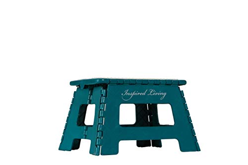 Inspired Living Step Heavy Duty folding-stools, 9" High, DARK TEAL