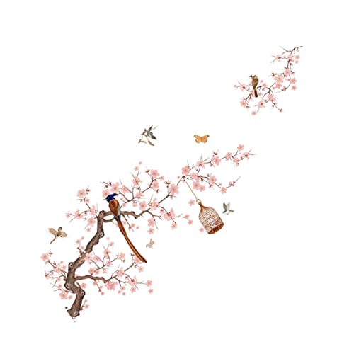 Angoily 1 Hoja Pegatinas De Flores y Pájaros Para Nevera Álbum De Recortes Pegatinas Vidrios Polarizados Pegatinas De Pared De Vivero Portátiles Pegatinas De Polivinilo