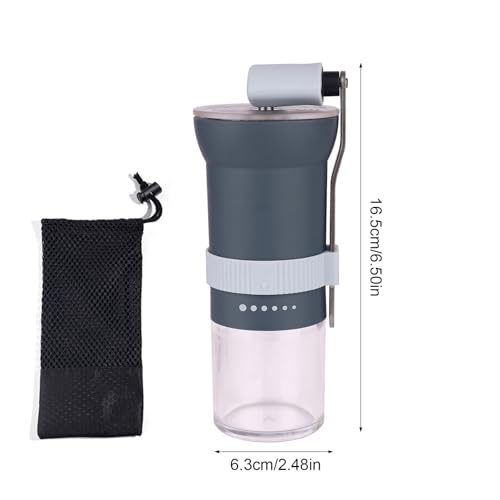 Molinillo de café manual multiusos portátil con molino cerámico ajustable para casa 7