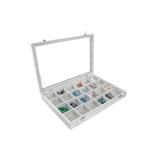 KWMAEEUID Caja organizadora Creativa para exhibir Collares, Anillos y Pendientes de Color Gris, Caja organizadora para Guardar Joyas, Vitrina Original