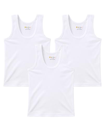 Image of Kids Basket Baby Boys and Girls 100% Pure Cotton White Vest Inner wear Combo Pack of 3