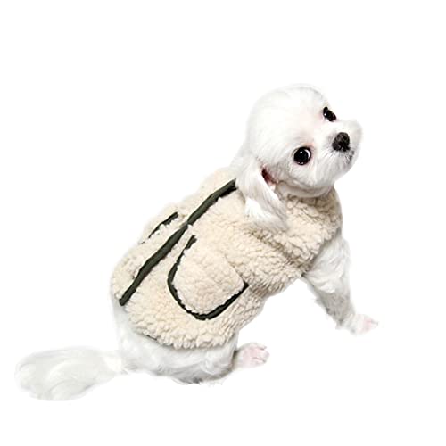 犬服 ペット服 秋冬 パーカー ベスト 袖なしドッグウェア マフラー付き 暖かい 防寒 もこもこ ふわふわ 可愛い 二足 人気 ファッション 小中型犬服 猫服 ペット用品お散歩お出かけ服 XL