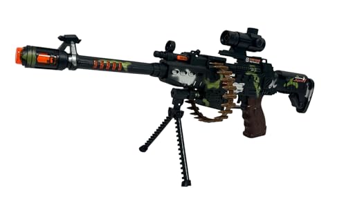 Mitra M4 Fusil avec Lumières et Sons 62 CM - Mitrailleuse Jouet pour Enfants à Batterie