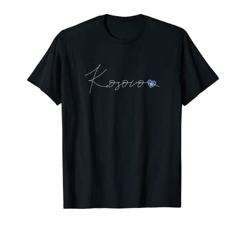 Kosova Liebe Kosovarische Flagge und Herz auf Kosovo T-Shirt