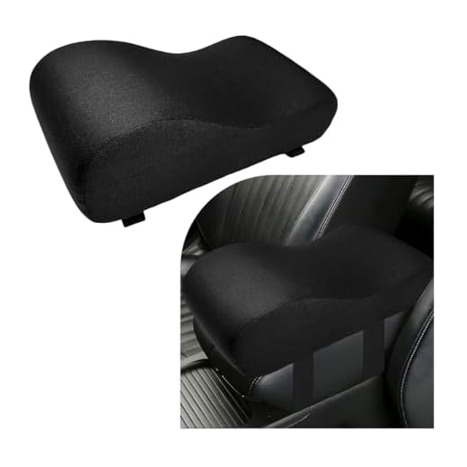 Gasedin Car Armrest Cushion, 12.2"×6.3"×3.9" Memory Foam Center Console Armrest Pad, Comfortable Armrest Console Pillow Protector for Most Vehicles, Universal Car Accessories (Black)