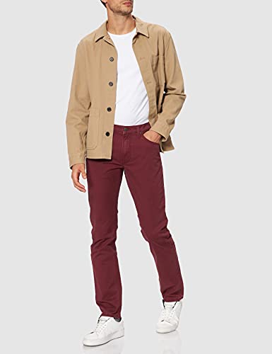 Lee Daren L707 Zip Fly Jeans Dritto, Rosso (Fired