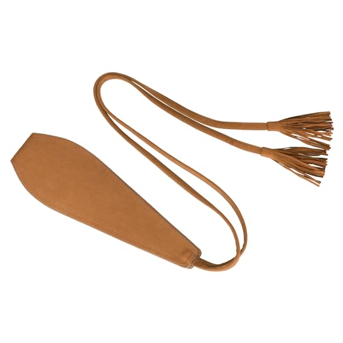 Womens Faux Suede Tassel Belt, Vintage Bow Tie Corset Cinch Obi Belts Waistband for Dress4