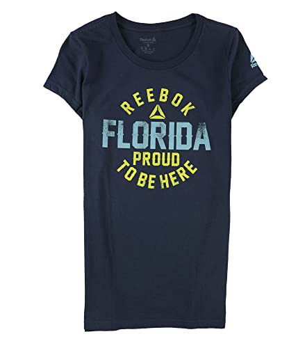 T-shirt Reebok Florida femme bleu S top graphique manches courtes