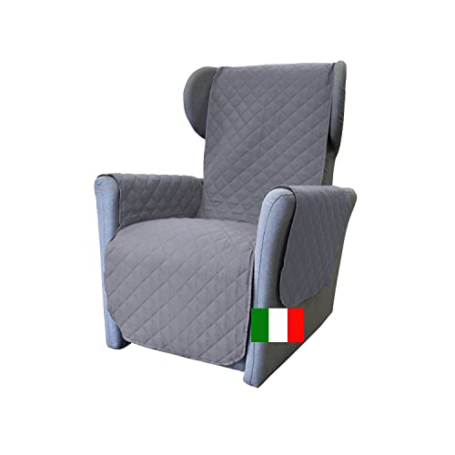 Moonange Housse de Fauteuil1 Place avec accoudoirs et Assise 55 cm. Imperméable, réversible, antidérapante, Relaxation, Anti-Taches, Anti-Rayures, Chiens,...