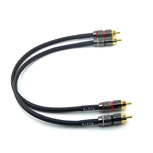 Wjstn Rca To Rca Cable 1Ft Stereo Audio Cable,1Rca To 1Rca Cable Short Apply To With Speaker, Amp, Turntable, Receiver, Home Theater, Subwoofer, Double Shielded 2Pack #TOP2