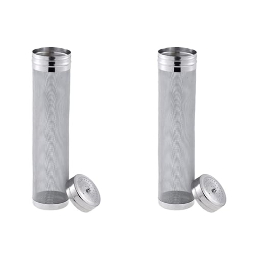 BLASHRD 2X Filtro de Tolva para Cerveza, Cartucho de Filtro de Lúpulo de Acero Inoxidable de de 300 Micrómetros, Lúpulo Casero Filtro de Preparación de Cerveza Y Tetera