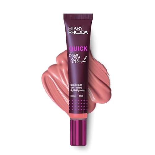 Hilary Rhoda Quick Cream Blush | Pink | Long-Lasting & Buildable Liquid Blush | Highly Pigmented | Lightweight & Easy to Blend | For All Skin Types | (Perfect Pink) – 20ml