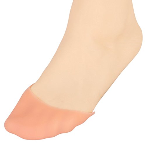 GEOOT 1Pair Silicone Gel Toe Caps Soft Ballet Pointe Dance Athlete Shoe Pads for Girls Women (Orange)