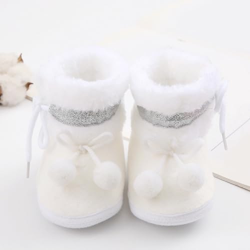 IWIHMIV Toddler Girls Ankle Boots Boys Girls Warm Winter Walking Shoes Non-Slip Snow Prewalker Baby Walking Shoes3