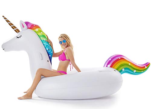 Jasonwell Giant Inflatable Unicorn Pool Float Floatie Ride On With Fast Valves Large Rideable Blow Up Summer Beach Swimming Pool Party Lounge Raft Decorations Toys Kids Adults #TOP1