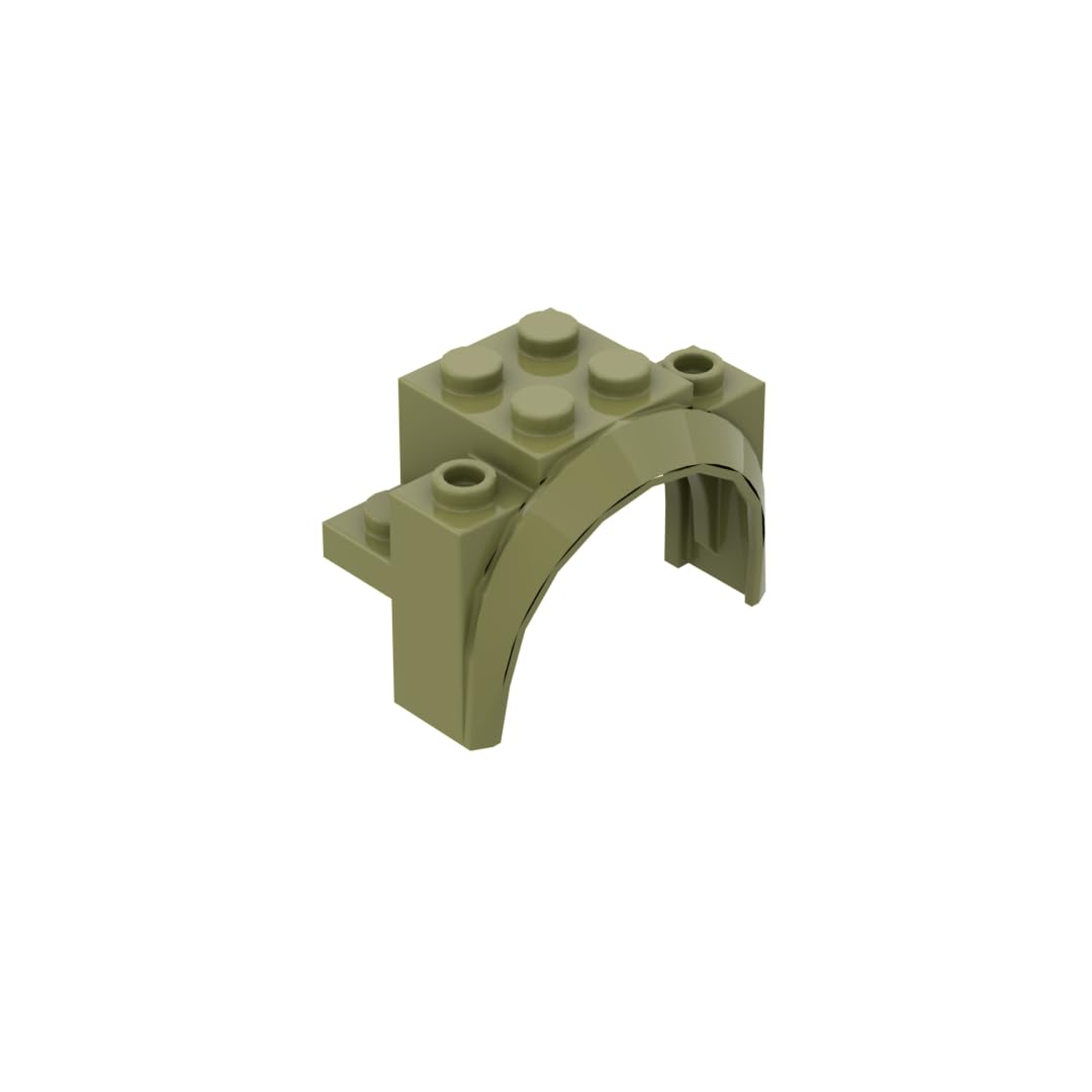 Transportation Wheel Arch, Mudguard 4x2 1/2x2 1/3 10PCS Compatible with Lego 18974 GDS-2021 Classic Bulk Toy MOC Color:Olive Green โ image 1
