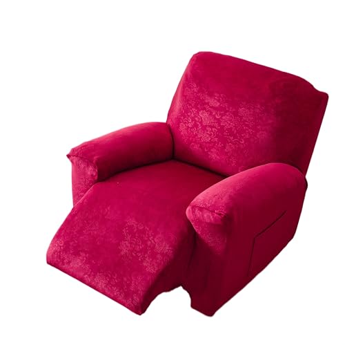 EBETA Coprisedia e copripoltrona elasticizzata, copertura completa per poltrona relax (rosso vino)