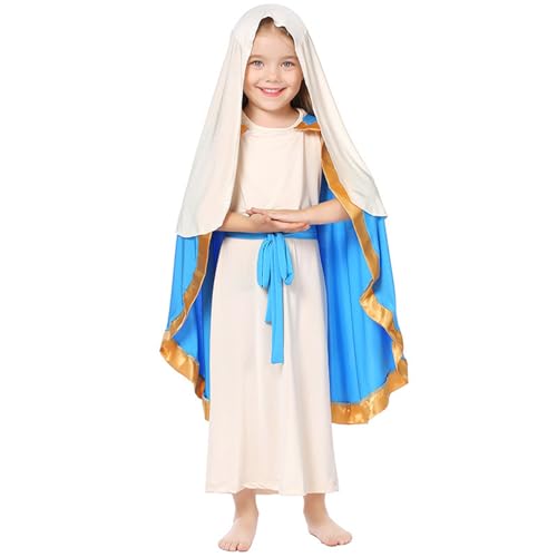 Disfraz de Virgen María para Niñas con Falda y Capa miniatura 2