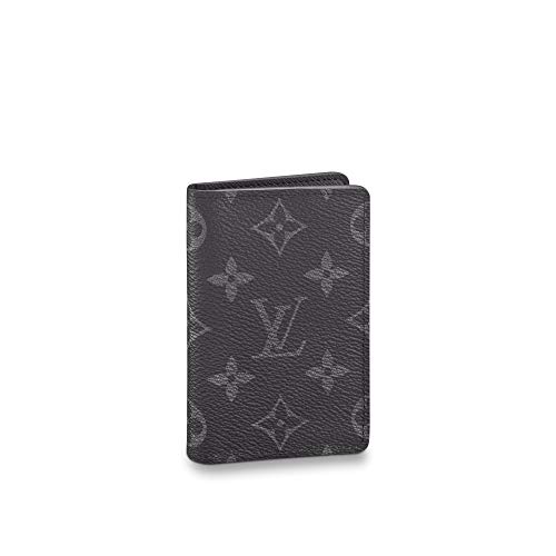 Louis Vuitton Pocket Organizer Monogram Eclipse Canvas Wallet Card Case