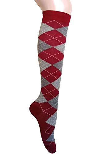 Image of Triple M Plus Elite Quality Soft Cotton Knee High Argyle /Houndstooth /plain Socks (regular size)