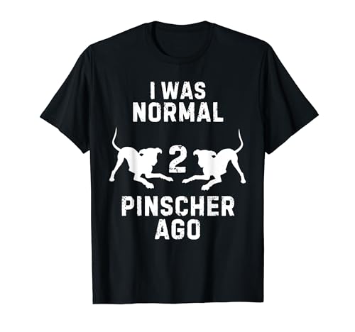 Grunge Pinscher Dog I Was Normal 2 Pinscher Dog Ago Lover vestiti per compleanno e Natale, festa del papà, festa della mamma, Pasqua, Halloween. Questo disegno mostra Pinscher Dog e dice I Was Normal 2 Pinscher Dog Ago.