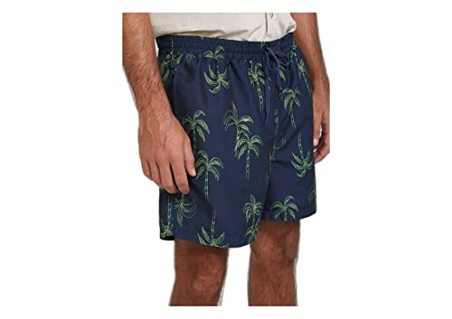 Shorts Praia Masculino Regular Estampado Azul Magenta G
